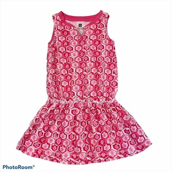 Girls‎ Tea “Fatima” Pink Drop Waist Dress Size 3 - Picture 3 of 10